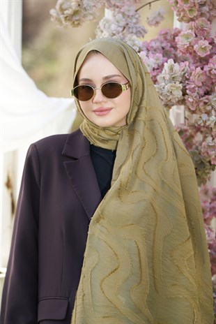 Loryan Scarf Lavin Girdap Şal - Haki  