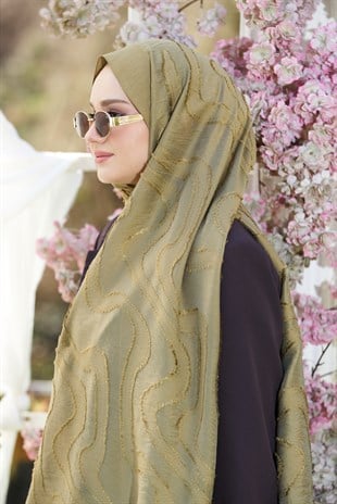 Loryan Scarf Lavin Girdap Şal - Haki  