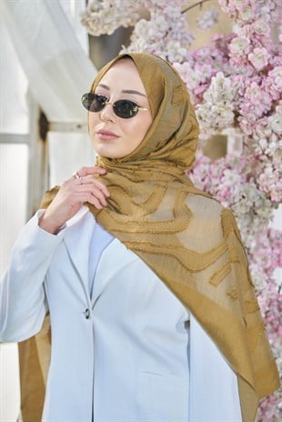 Loryan Scarf Lavin Girdap Şal - Nefti Yeşili