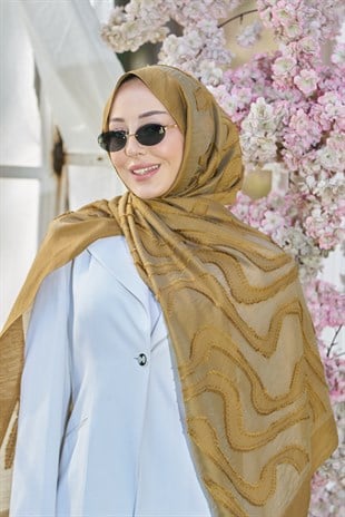 Loryan Scarf Lavin Girdap Şal - Nefti Yeşili