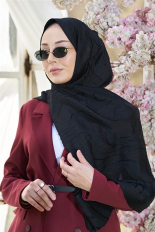 Loryan Scarf Lavin Girdap Şal - Siyah