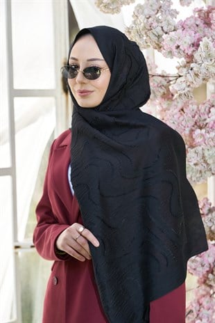Loryan Scarf Lavin Girdap Şal - Siyah