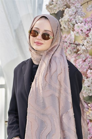 Loryan Scarf Lavin Girdap Şal - Vizon