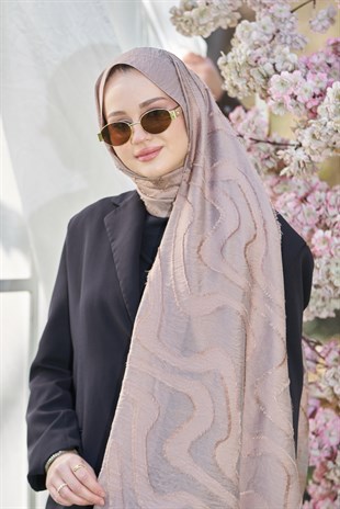 Loryan Scarf Lavin Girdap Şal - Vizon