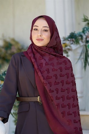Loryan Scarf Lavin Liana Şal - Koyu Bordo