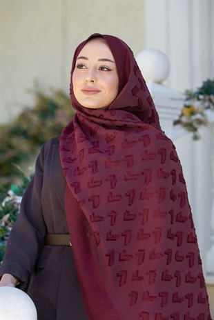Loryan Scarf Lavin Liana Şal - Koyu Bordo
