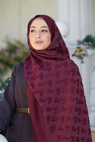 Loryan Scarf Lavin Liana Şal - Koyu Bordo