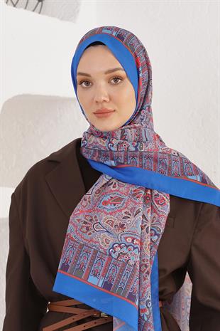 Loryan Scarf Linen Şal - Linen Harmony Pamuk Keten Şal 4298 İndigo