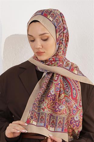 Loryan Scarf Linen Şal - Linen Harmony Pamuk Keten Şal 4298 Bej