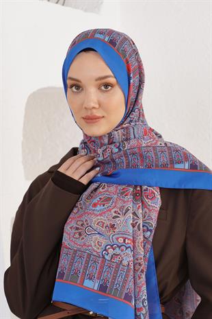 Loryan Scarf Linen Şal - Linen Harmony Pamuk Keten Şal 4298 İndigo