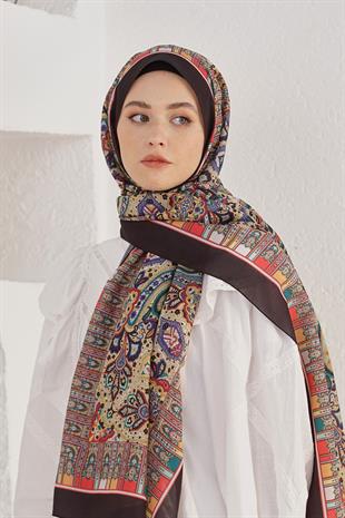 Loryan Scarf Linen Şal - Linen Harmony Pamuk Keten Şal 4298 Siyah