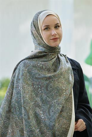 Loryan Scarf Zerre Degrade Etnik Şal -  Somon