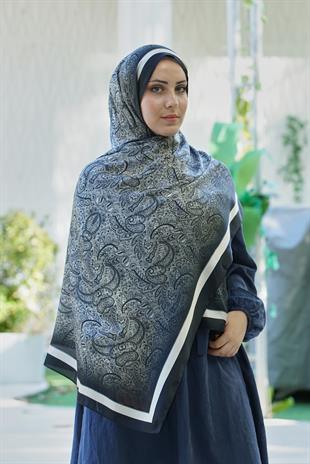 Loryan Scarf Zerre Degrade Etnik Şal -  Siyah