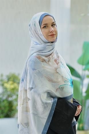 Loryan Scarf Zerre Elisa Şal - İndigo