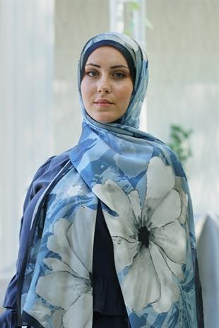 Loryan Scarf Zerre Elisa Şal - Lacivert