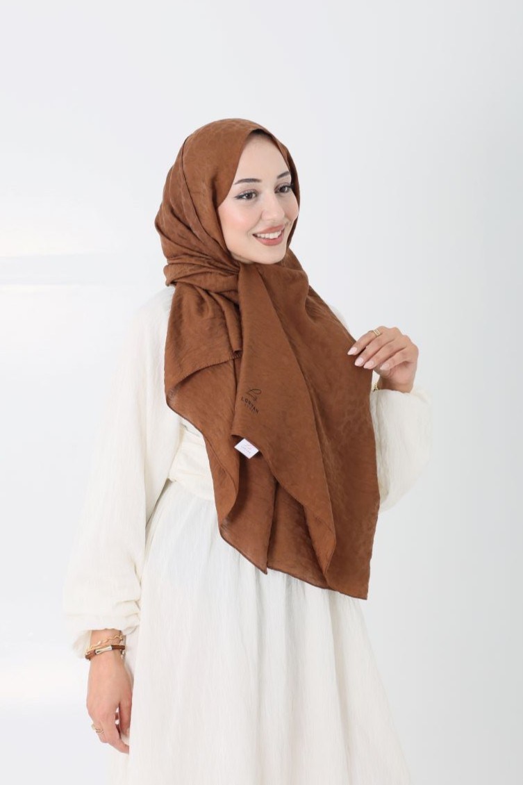 Aria Leopar Şal Kahve