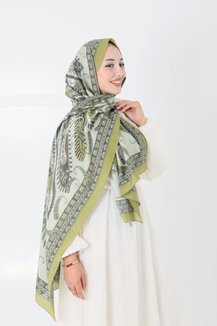 Diamond Mimoza Şal Fıstık Yeşili