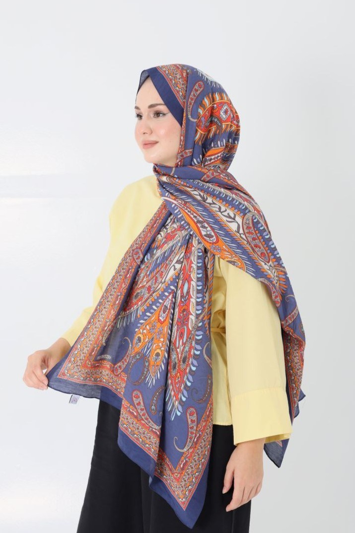 Diamond Mimoza Şal İndigo