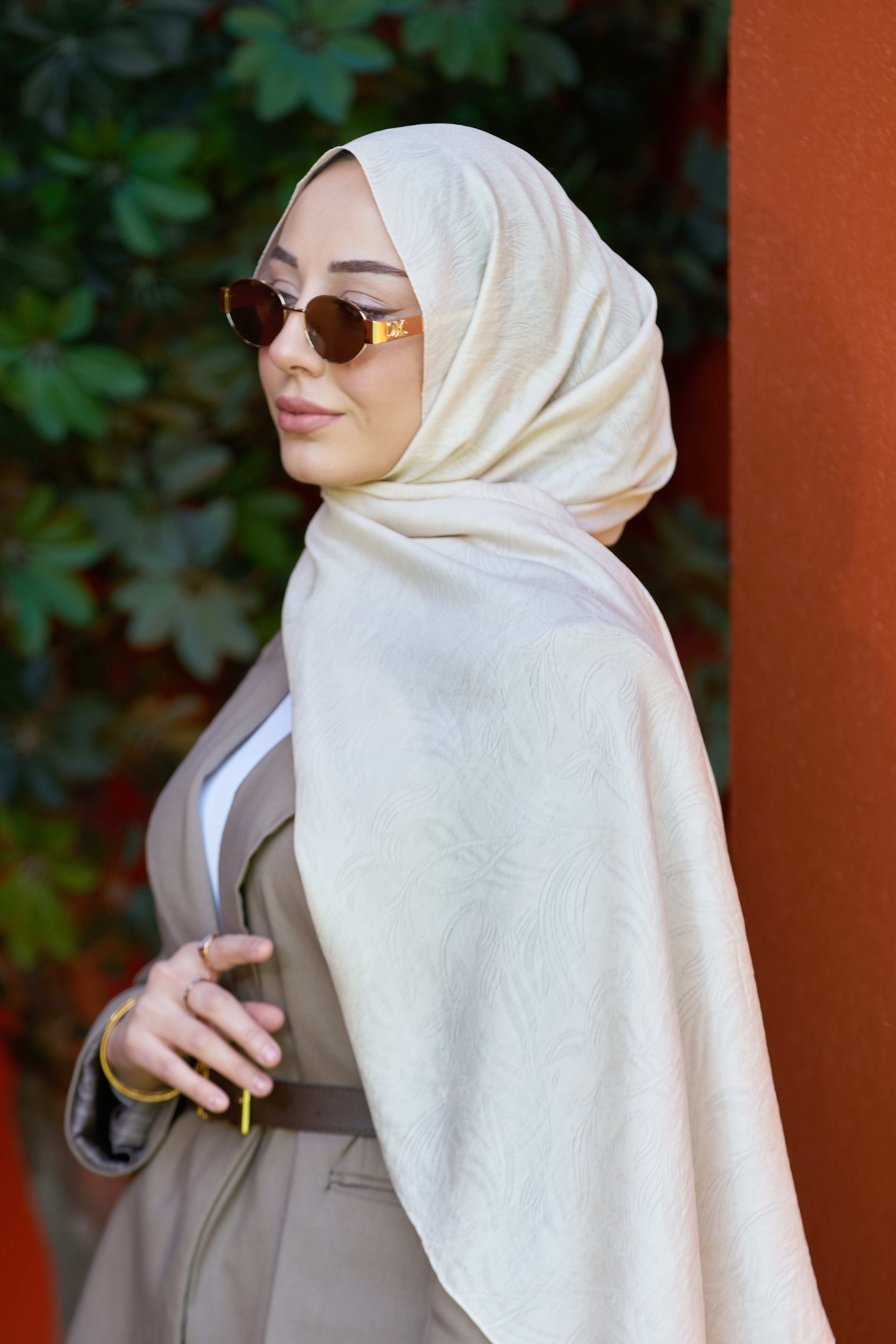 Loryan Scarf Aria Lotus Şal - Bej