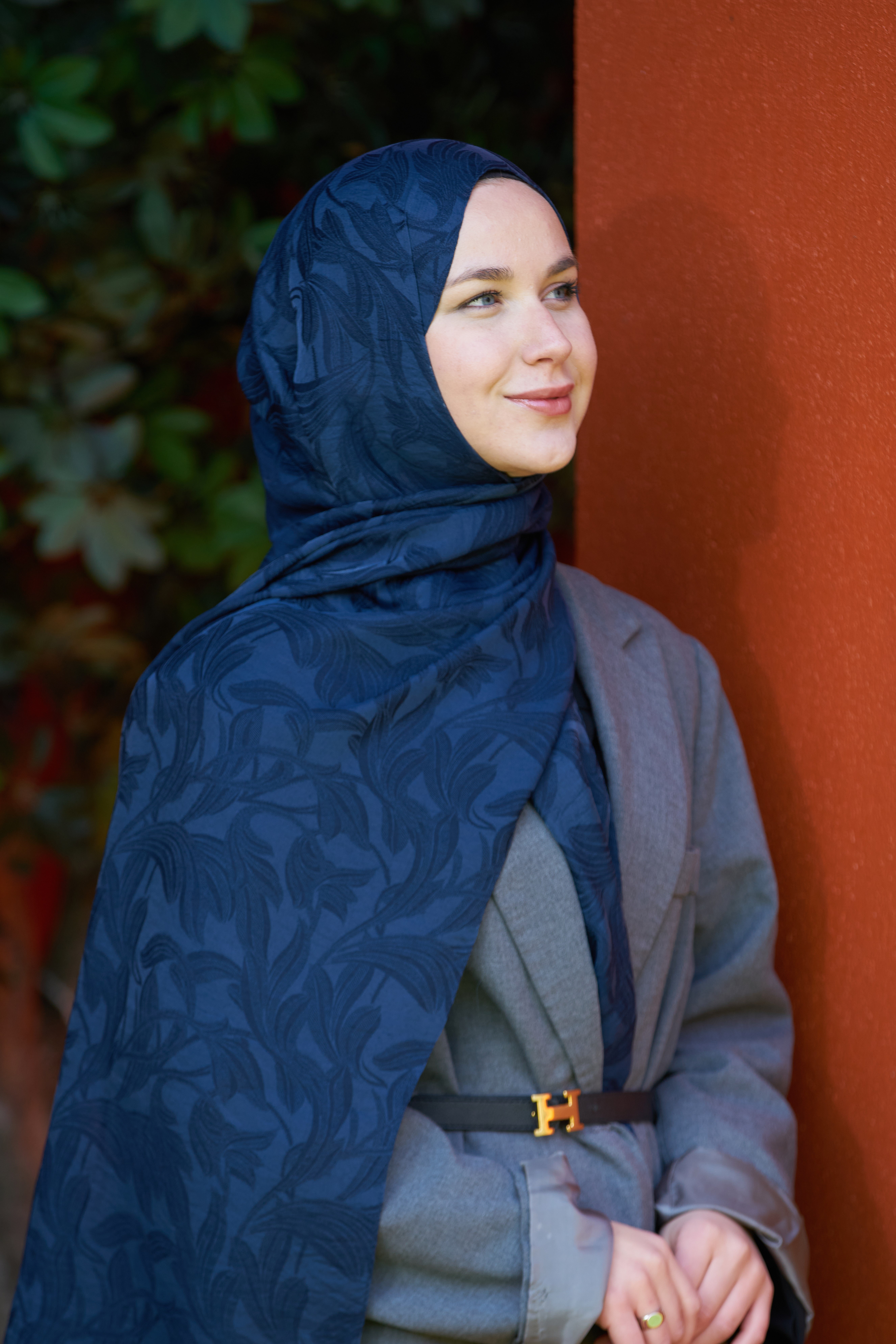 Loryan Scarf Aria Lotus Şal - Lacivert