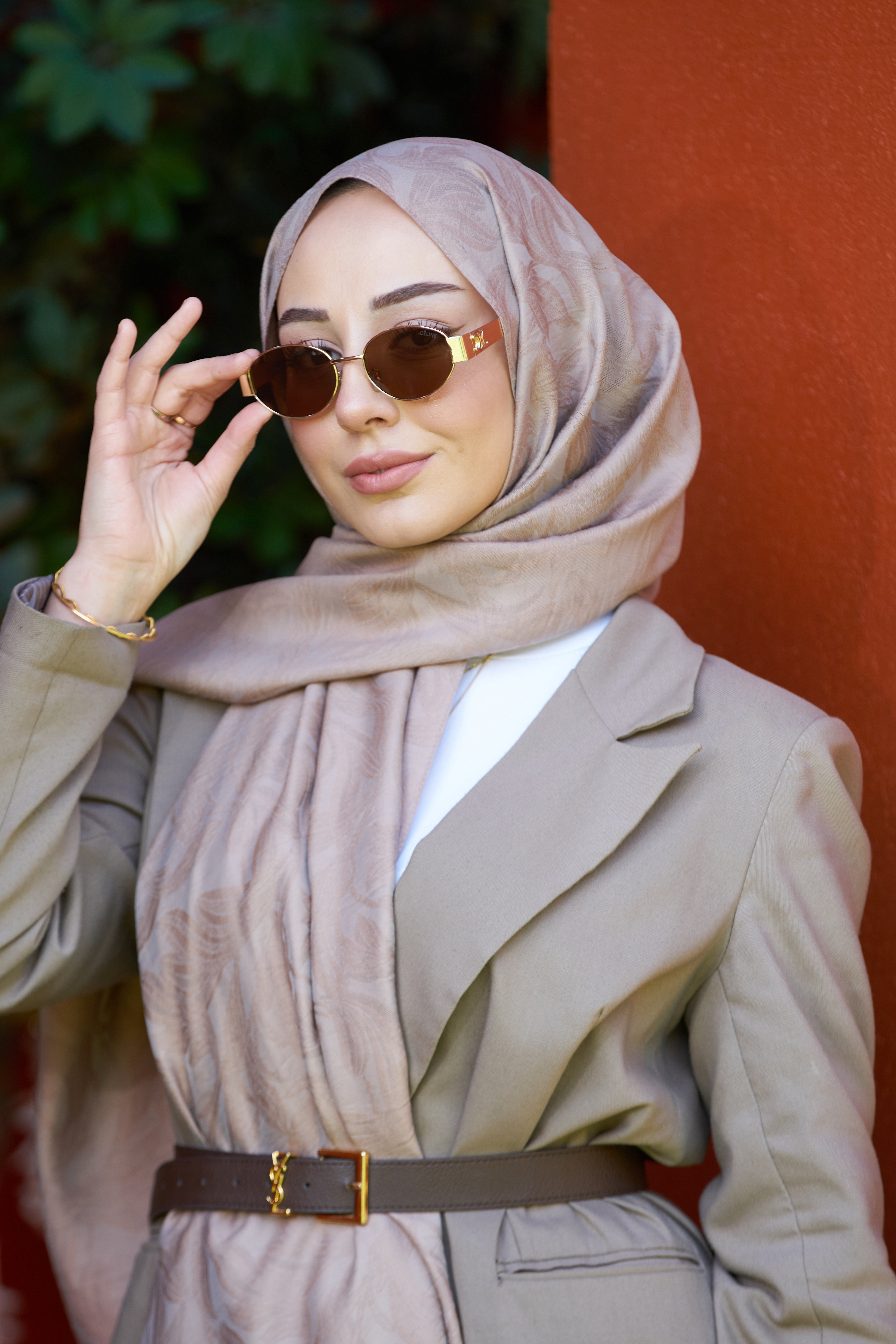 Loryan Scarf Aria Lotus Şal - Vizon
