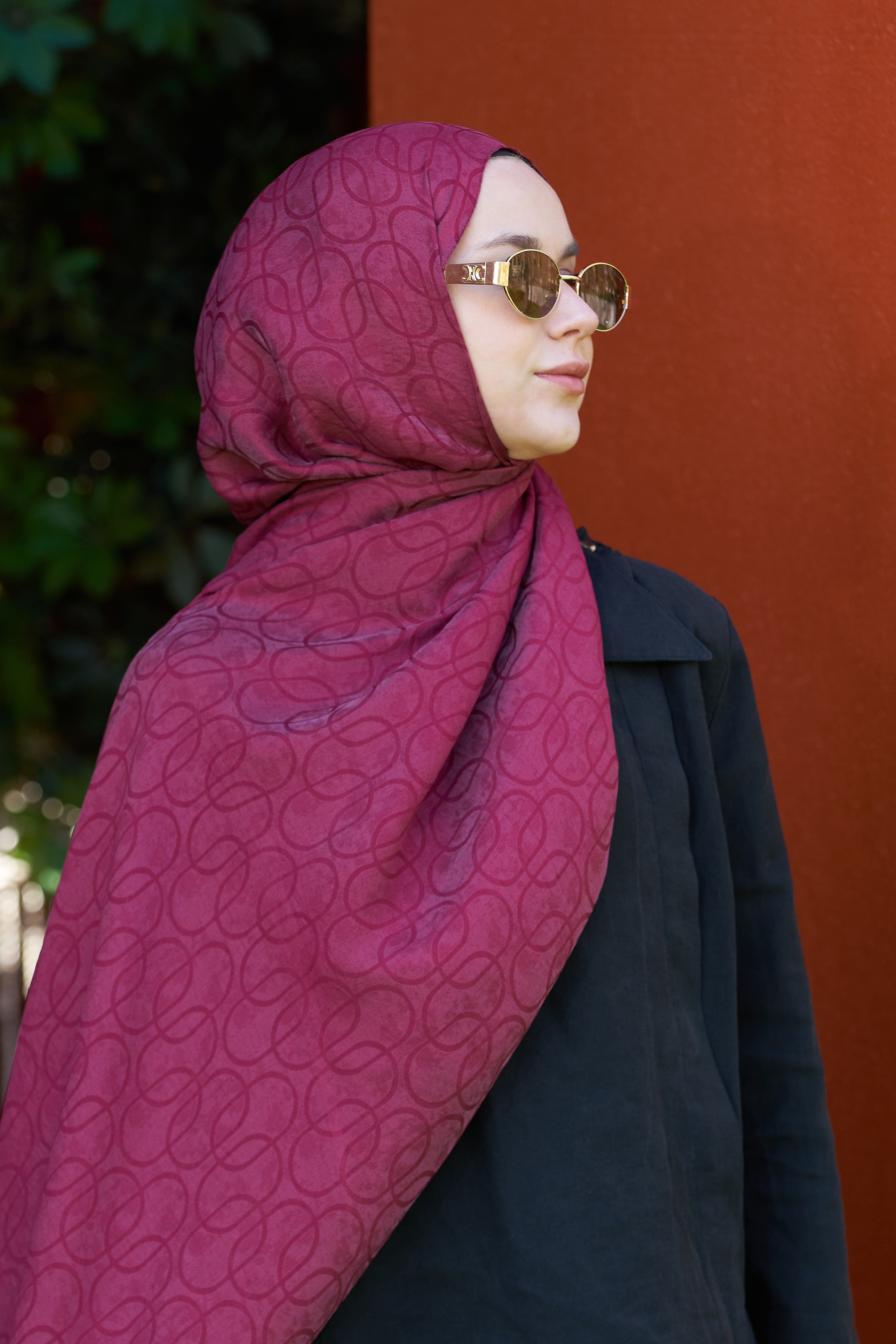 Loryan Scarf Aria Zincir Şal - Bordo