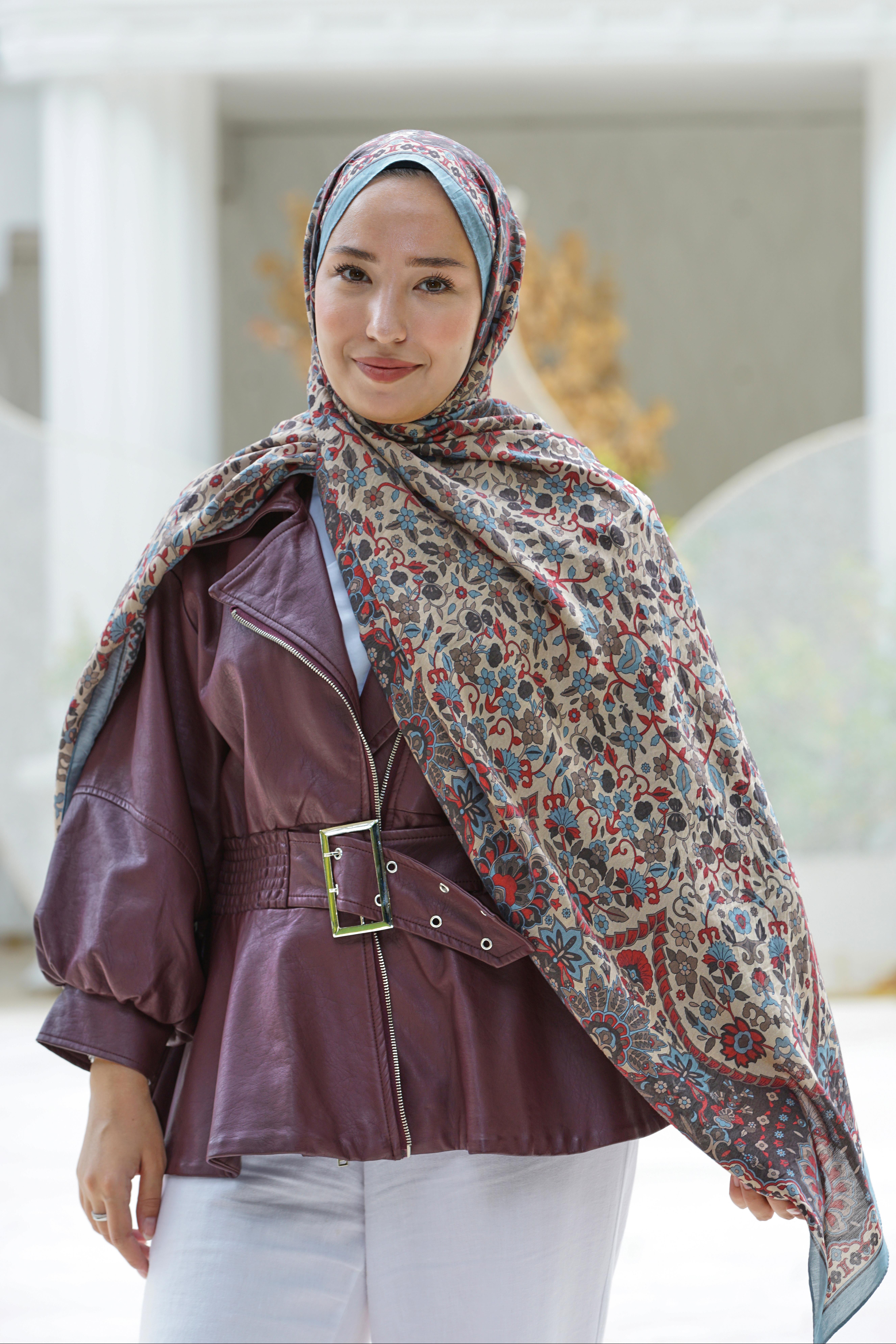 Loryan Scarf Dıamond Adel Şal - Füme