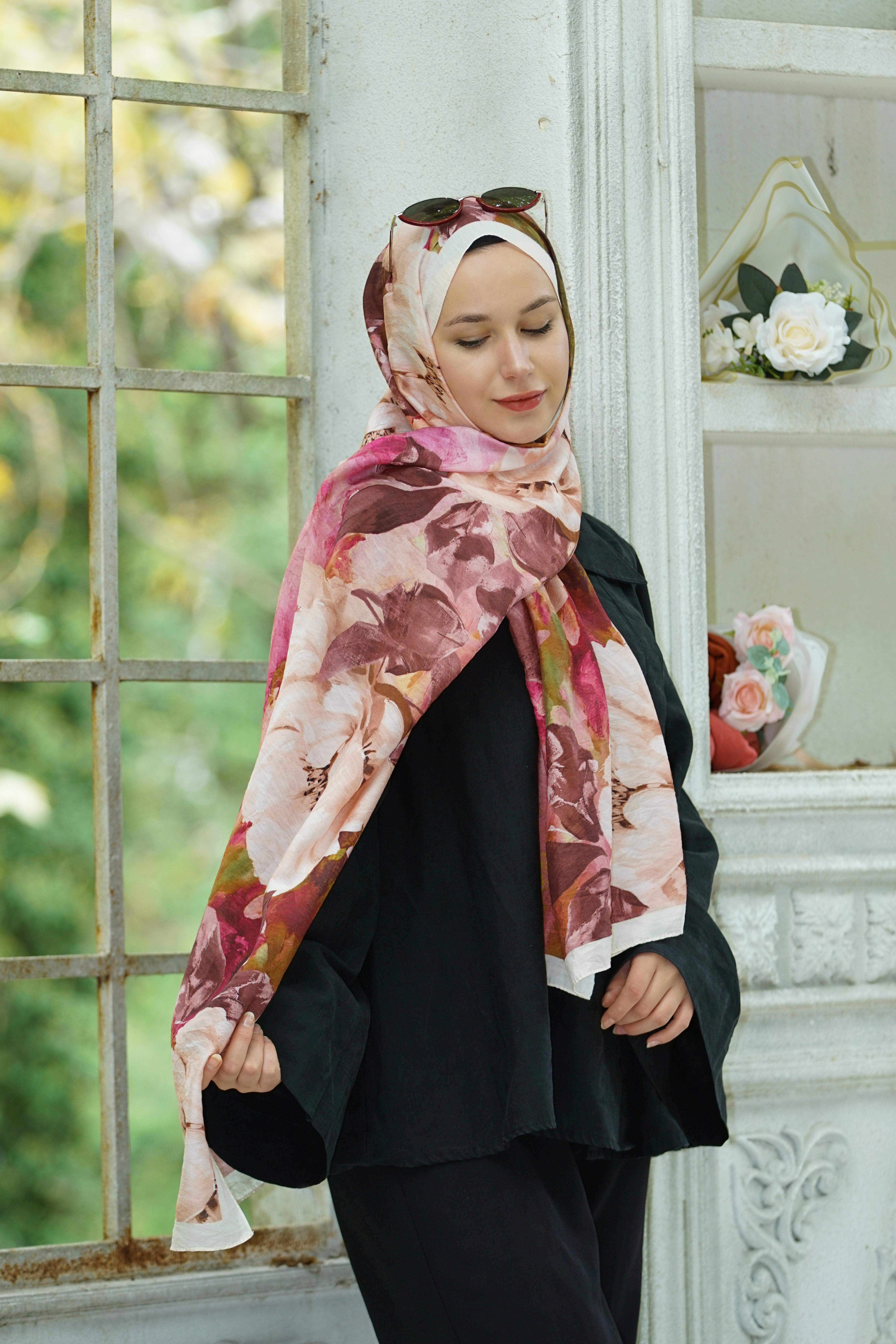 Loryan Scarf Dıamond Anna Şal -Bej/Pembe