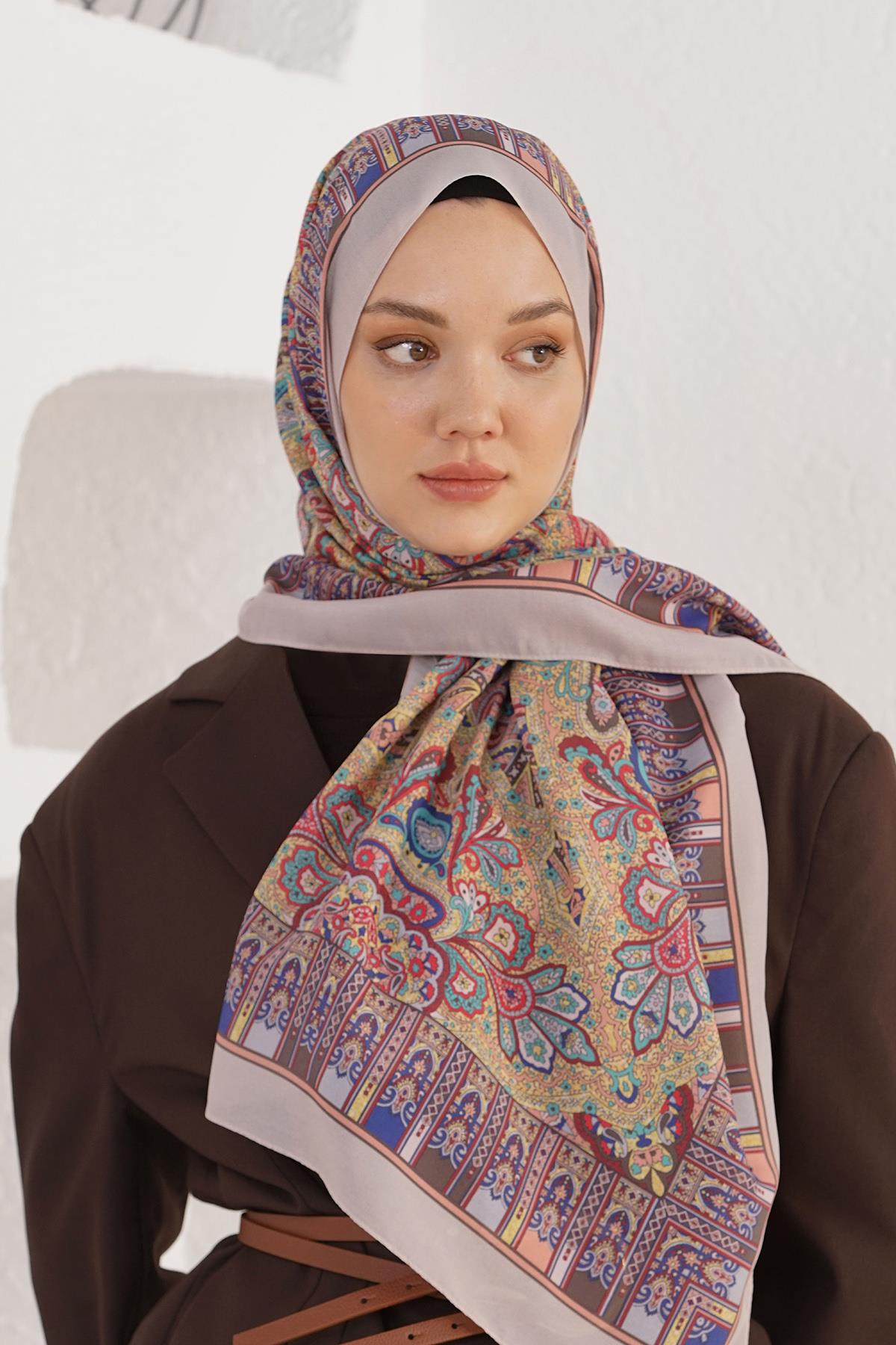 Loryan Scarf Linen Şal - Linen Harmony Pamuk Keten Şal 4298 Somon