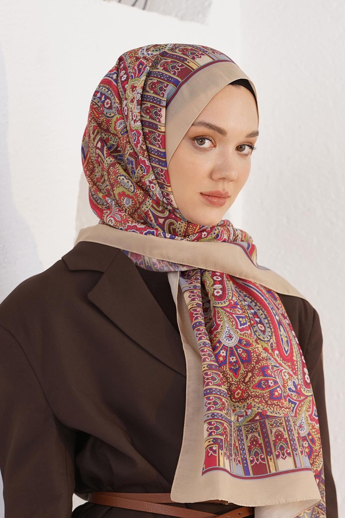 Loryan Scarf Linen Şal - Linen Harmony Pamuk Keten Şal 4298 Bej