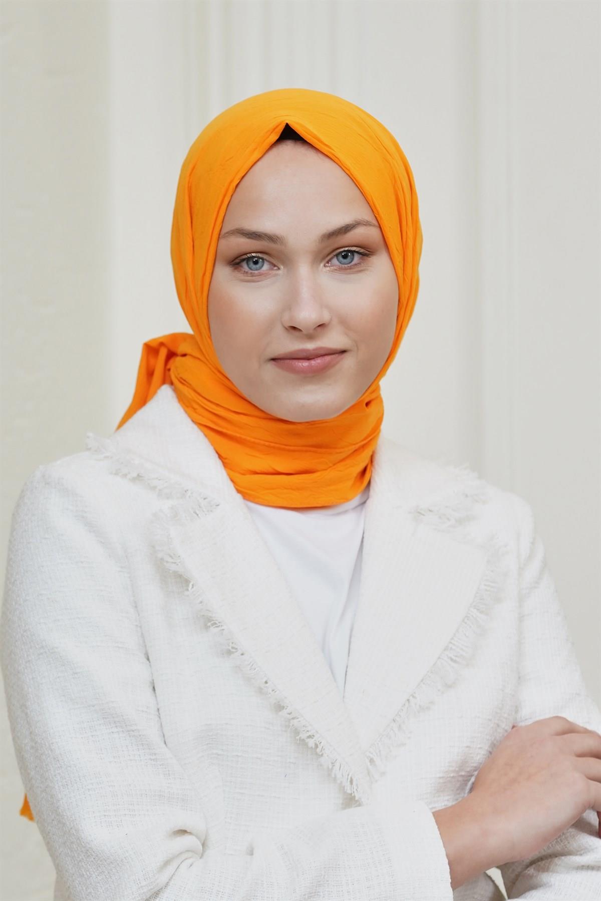 Loryan Scarf Viva Crush Bambu Kraş Şal Safran