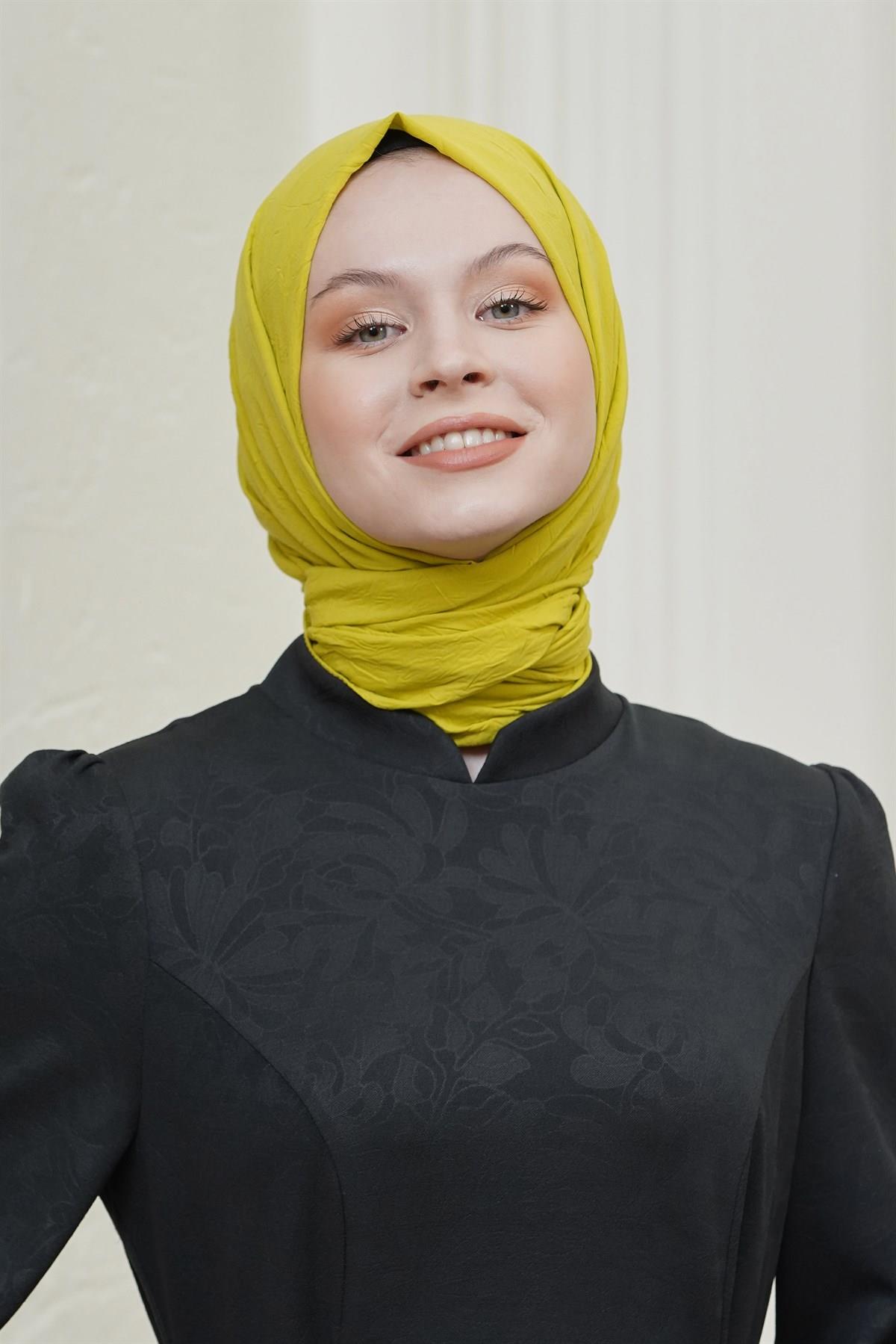 Loryan Scarf Viva Crush Bambu Kraş Şal Limon Küfü