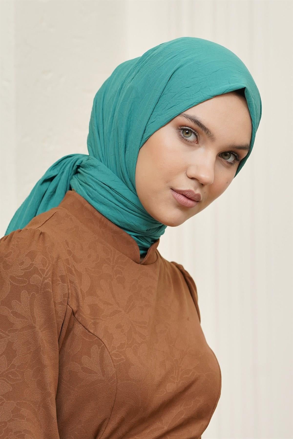 Loryan Scarf Viva Crush Bambu Kraş Şal Defne