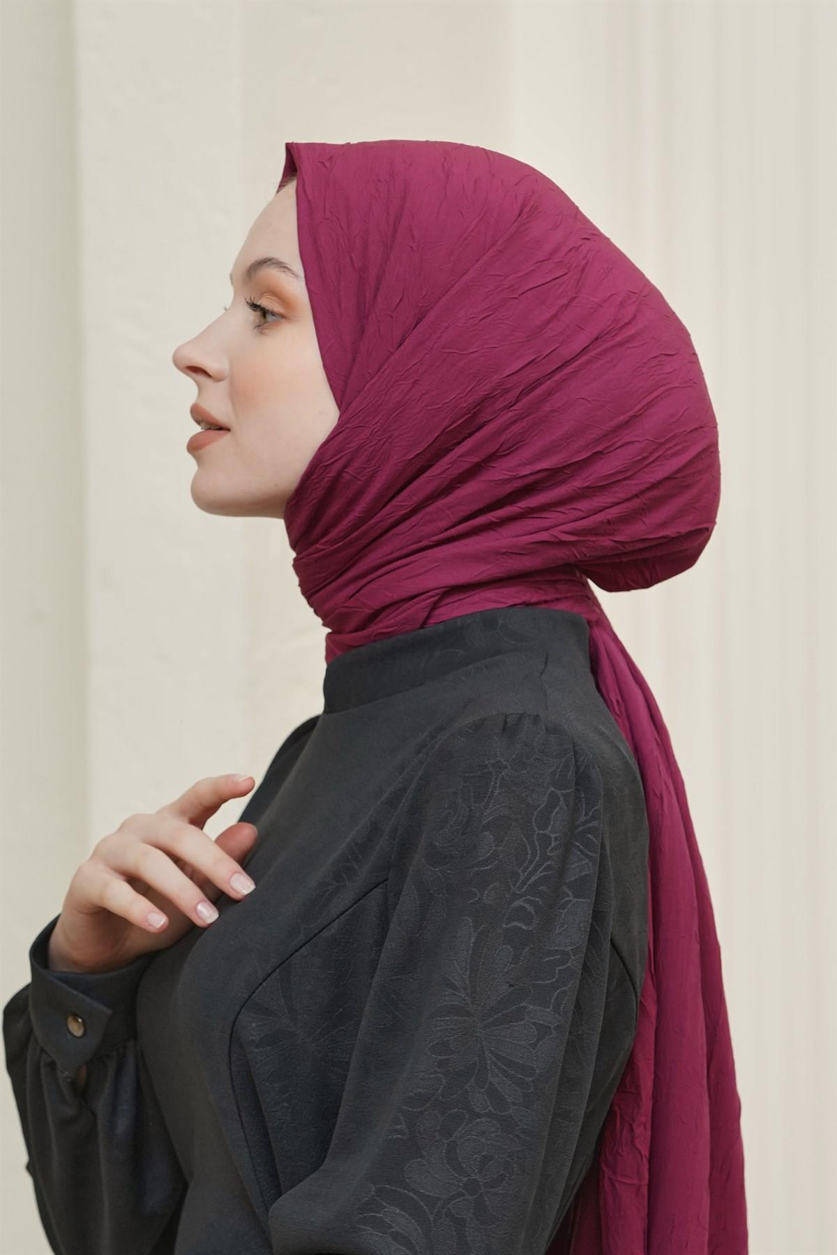 Loryan Scarf Viva Crush Bambu Kraş Şal Vişne
