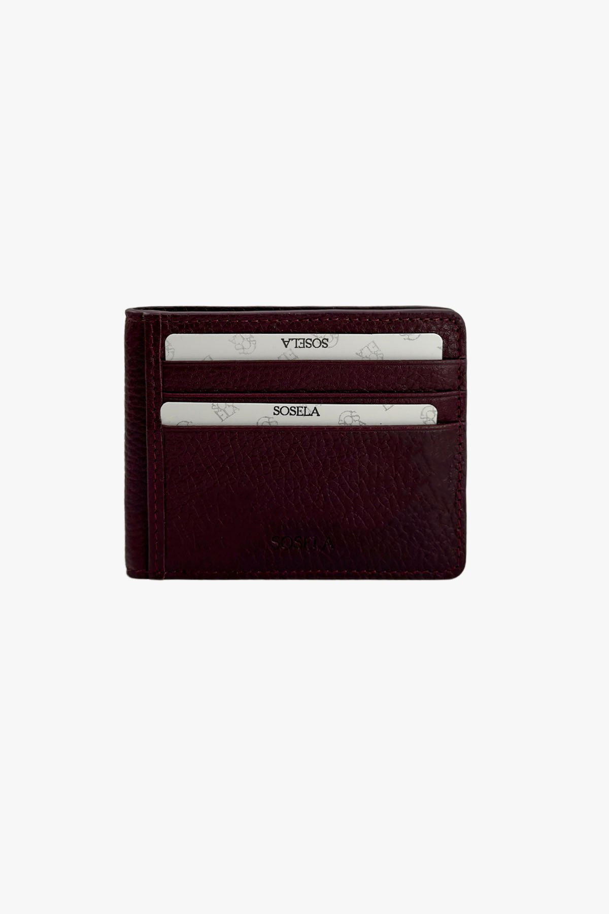 SOSELA 23-1048 Erkek Bordo Deri Cüzdan