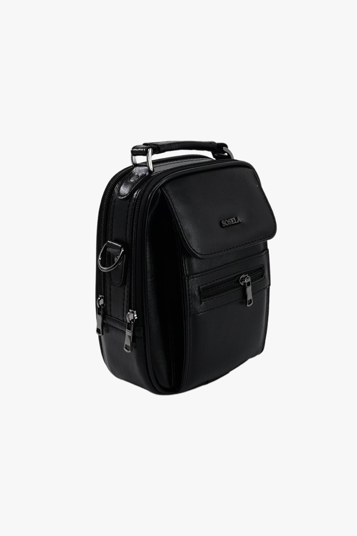Sosela 45-3019 Siyah Orta Boy Erkek El Çantası