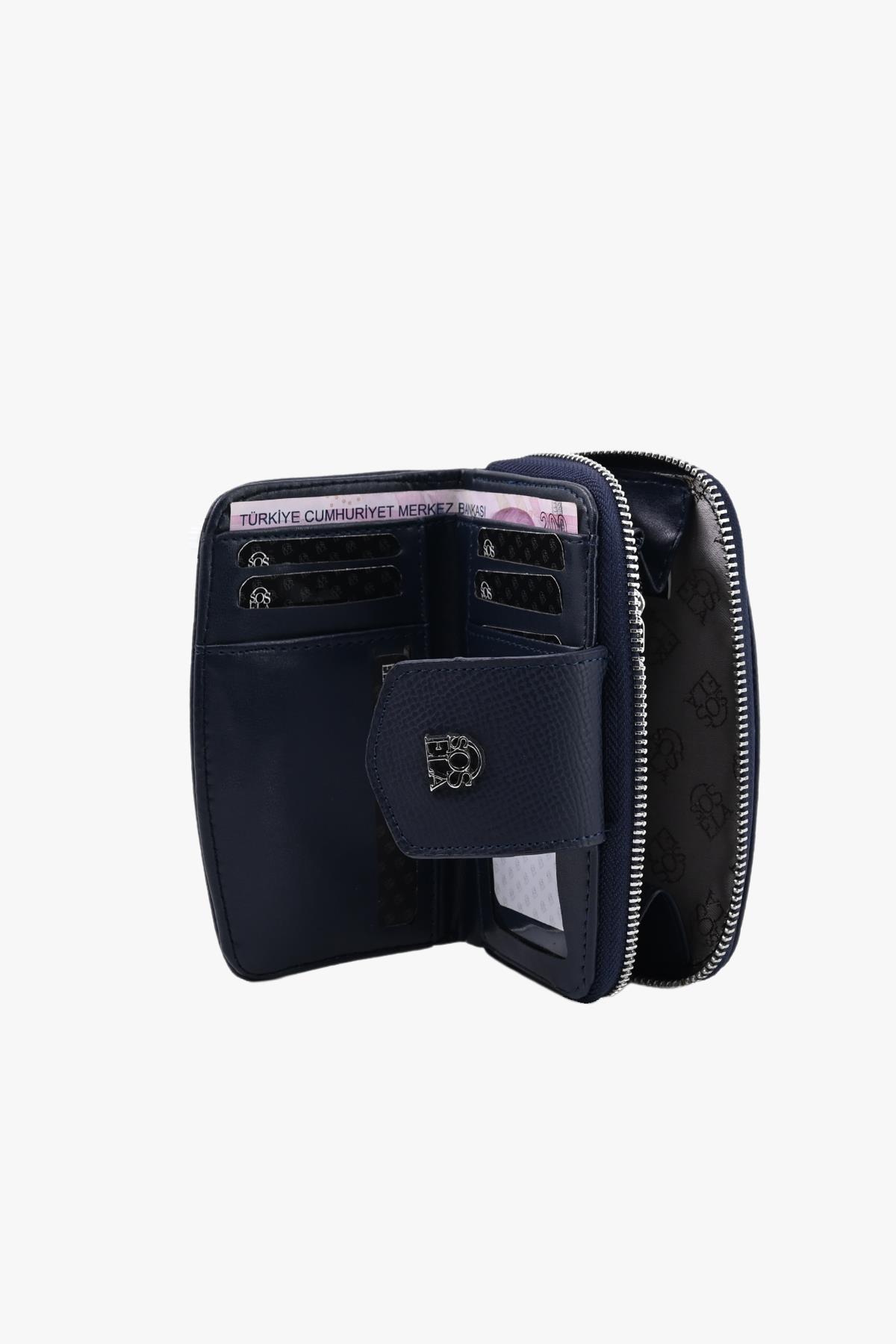 Sosela 56-4016 Lacivert Kadın Cüzdan