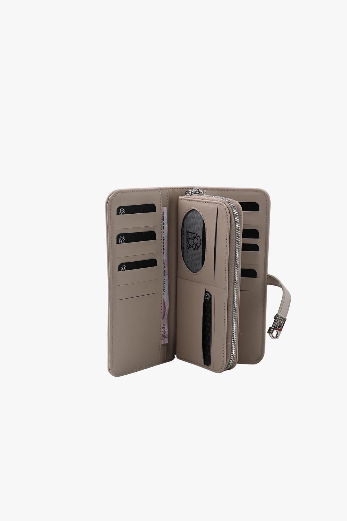 Sosela 56-4040 Bej Kadın Cüzdan
