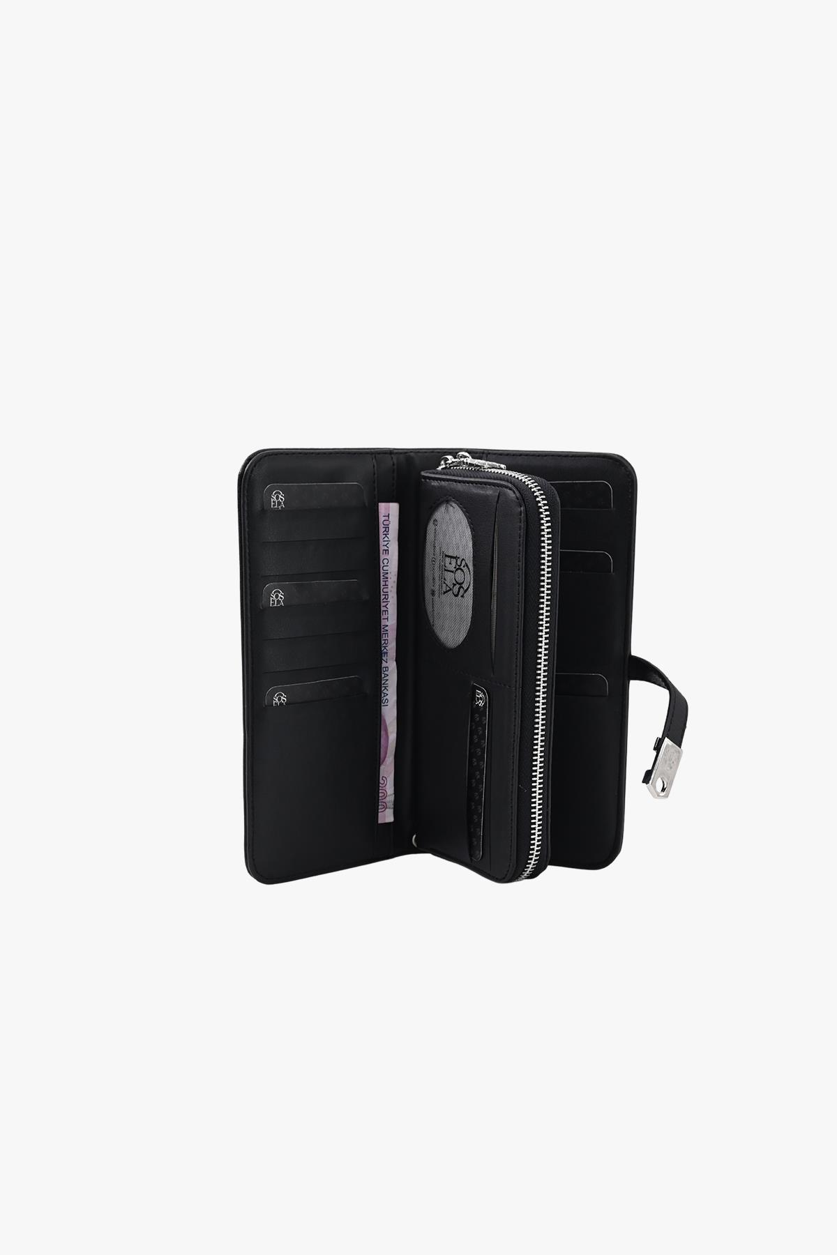 Sosela 56-4040 Siyah Kadın Cüzdan