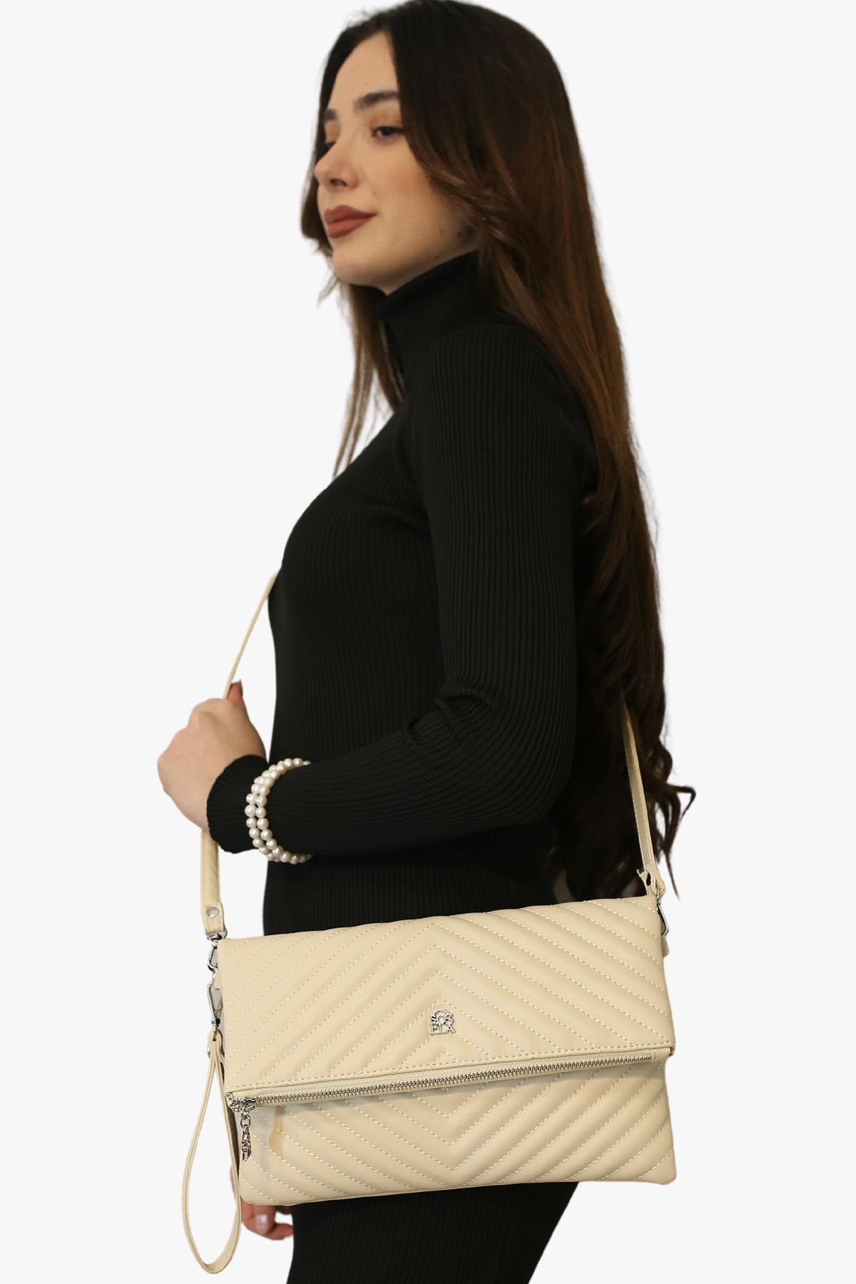 SOSELA 67-6010 Kadın Bej Portföy Çanta