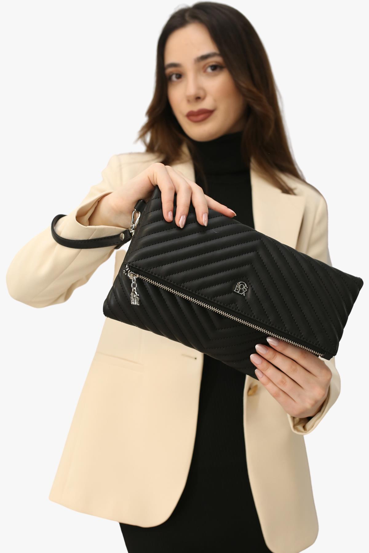 SOSELA 67-6010 Kadın Siyah Portföy Çanta