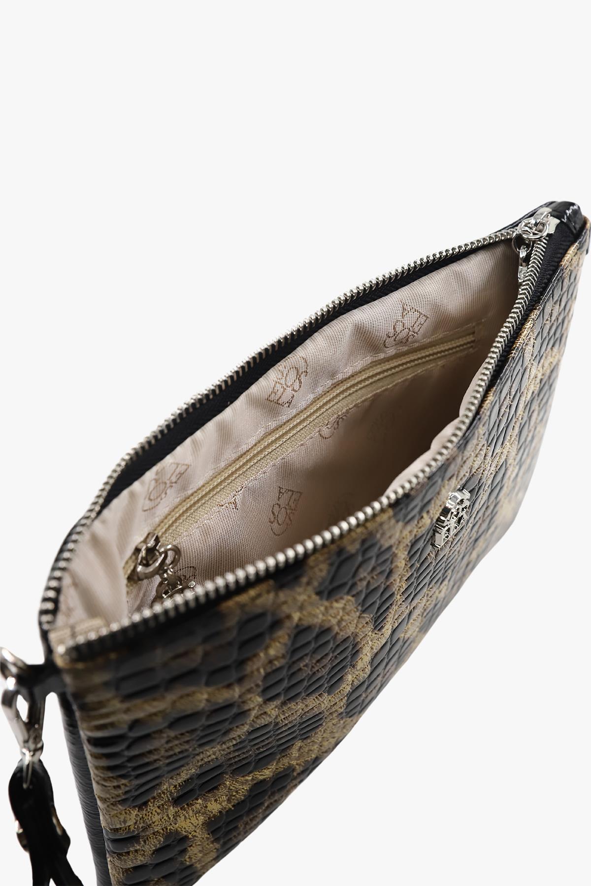 SOSELA 67-6019 Kadın Leopar Portföy Çanta