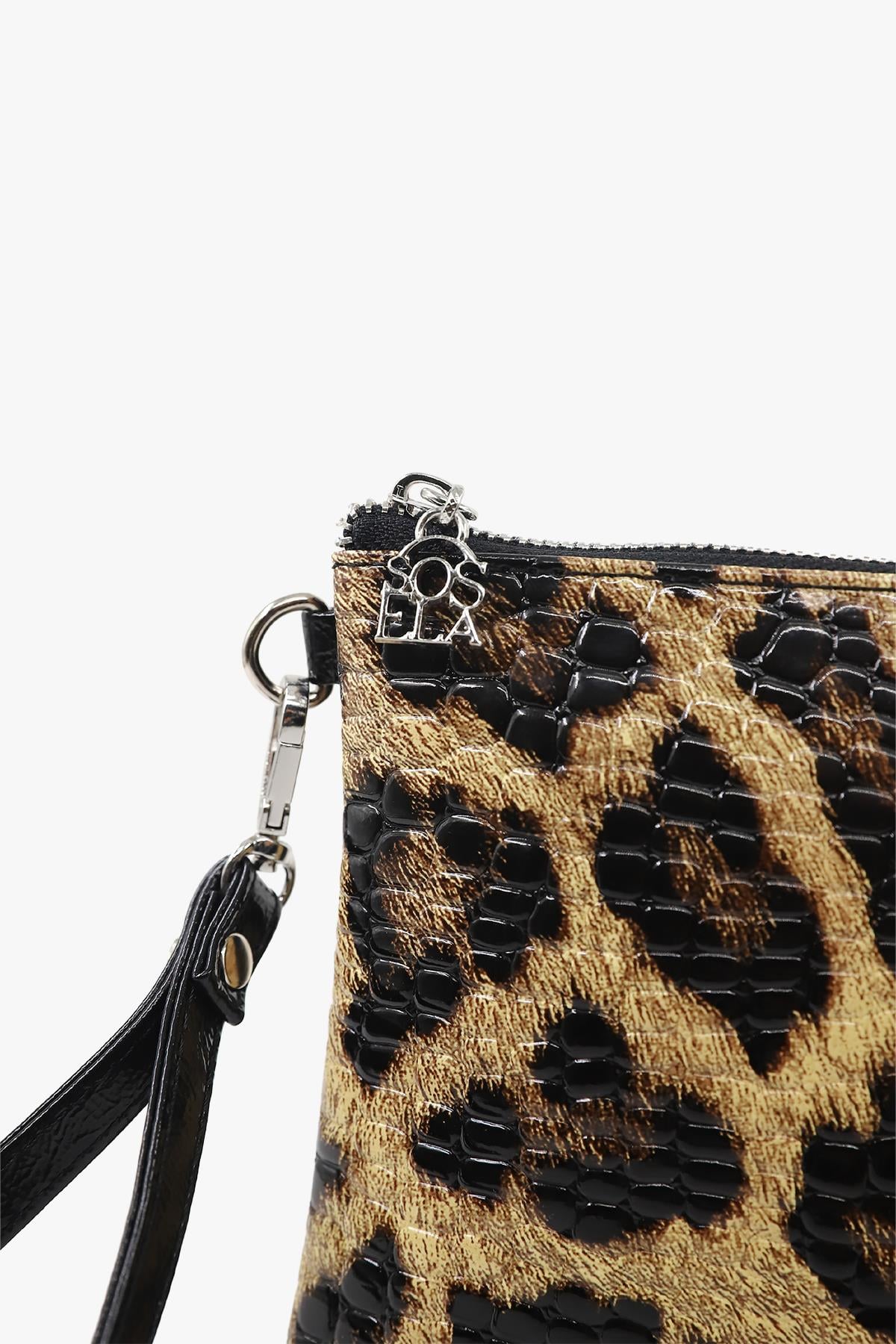 SOSELA 67-6019 Kadın Leopar Portföy Çanta