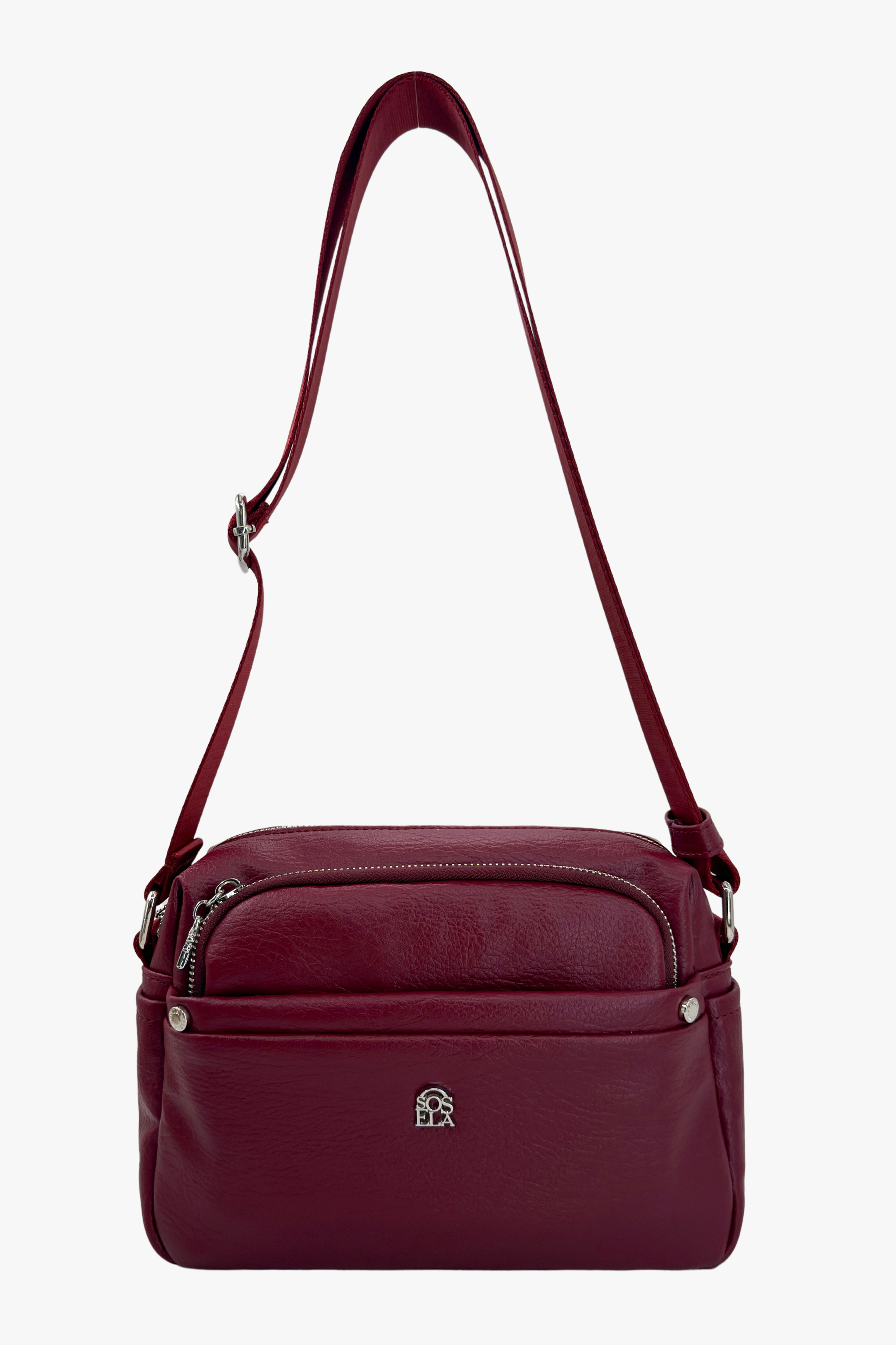 SOSELA 67-7081 Kadın Bordo Çapraz Askılı Çanta