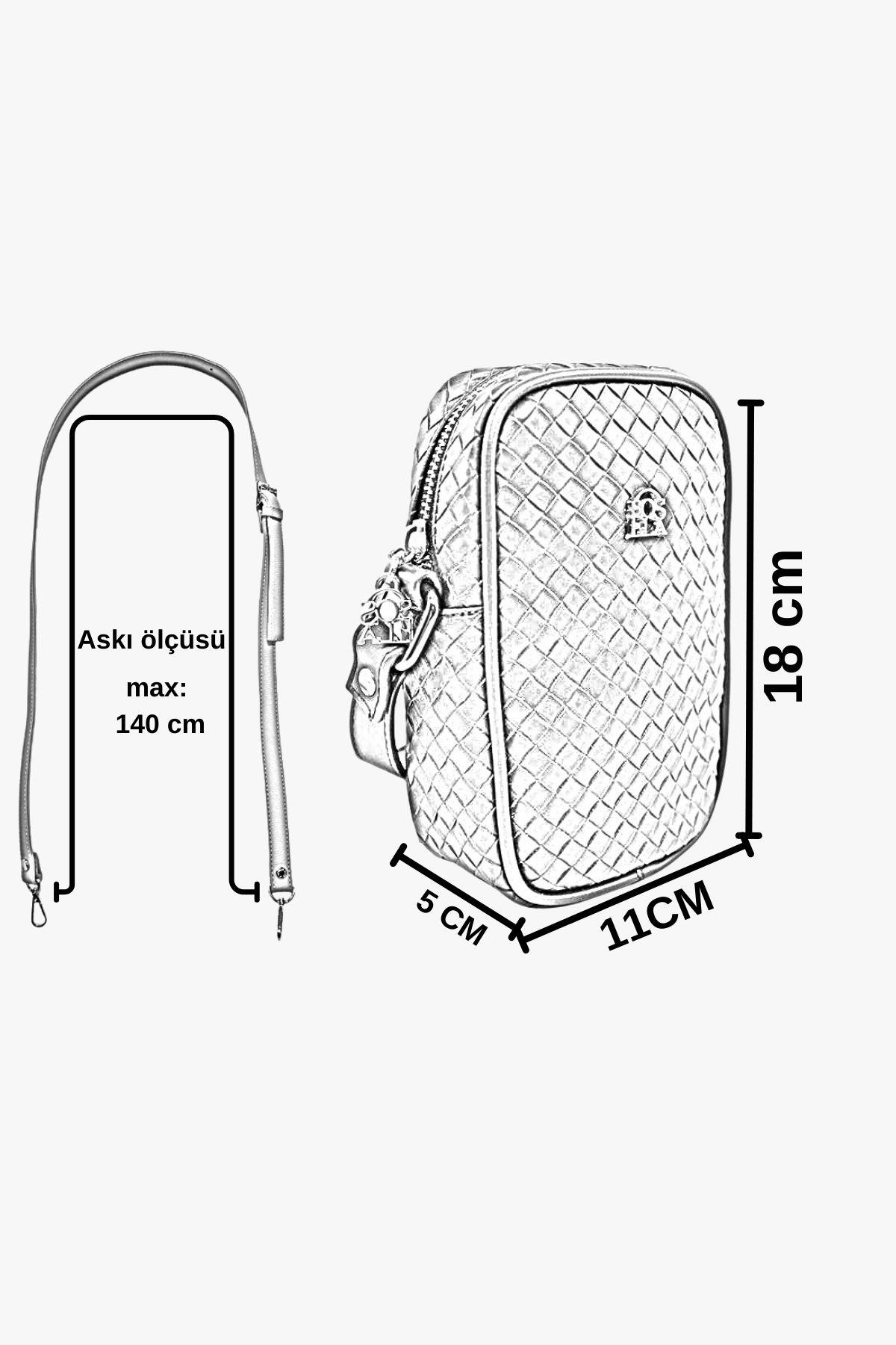SOSELA 67-7151 Kadın Saks Çapraz Askılı Çanta