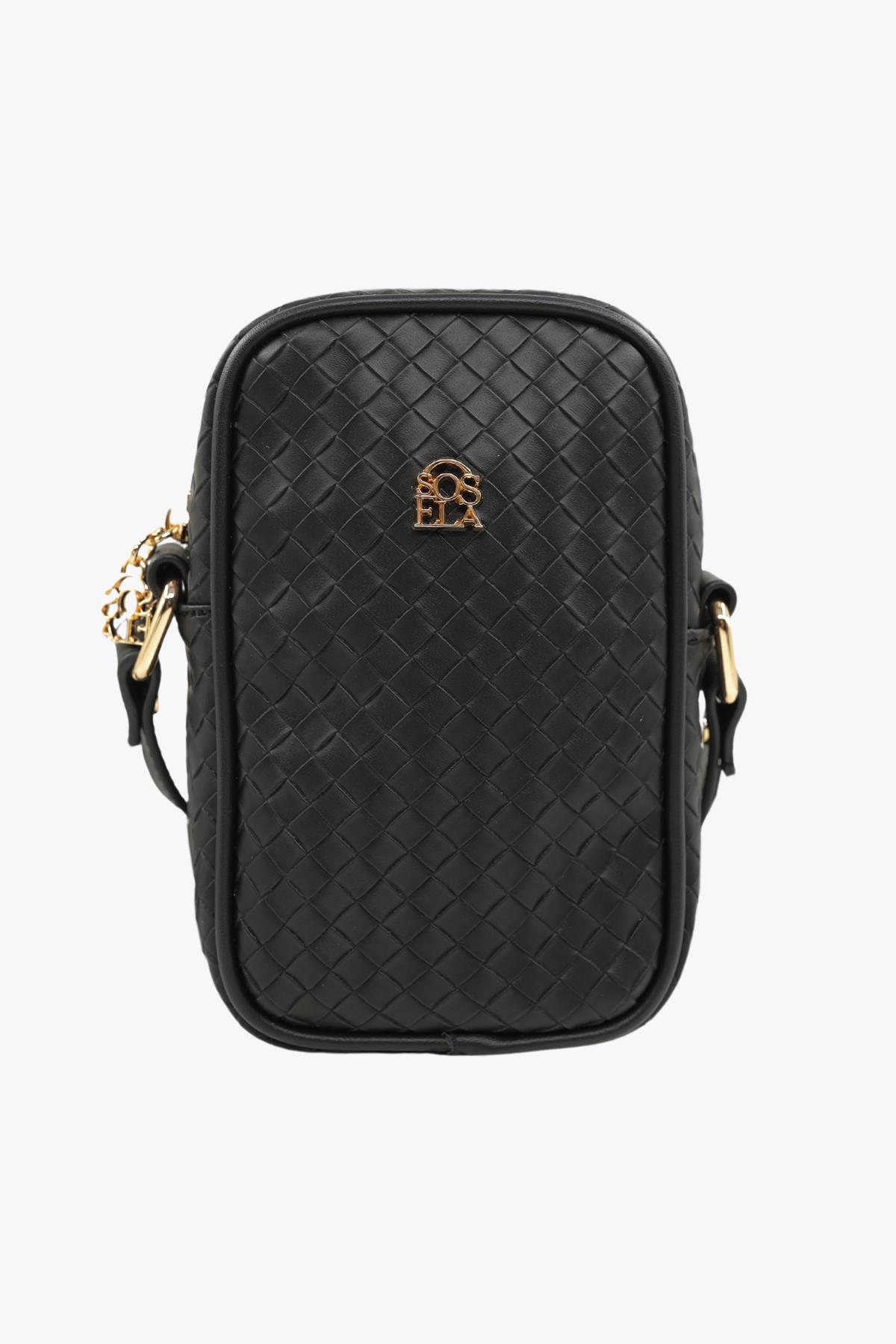 SOSELA 67-7151 Kadın Siyah Çapraz Askılı Çanta