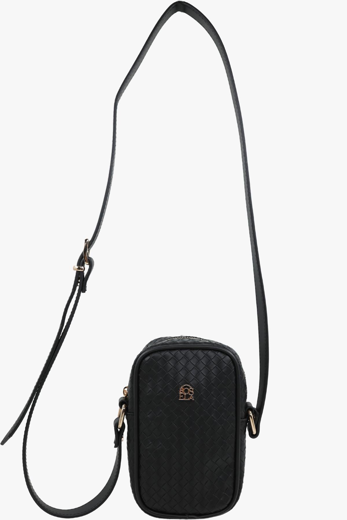 SOSELA 67-7151 Kadın Siyah Çapraz Askılı Çanta