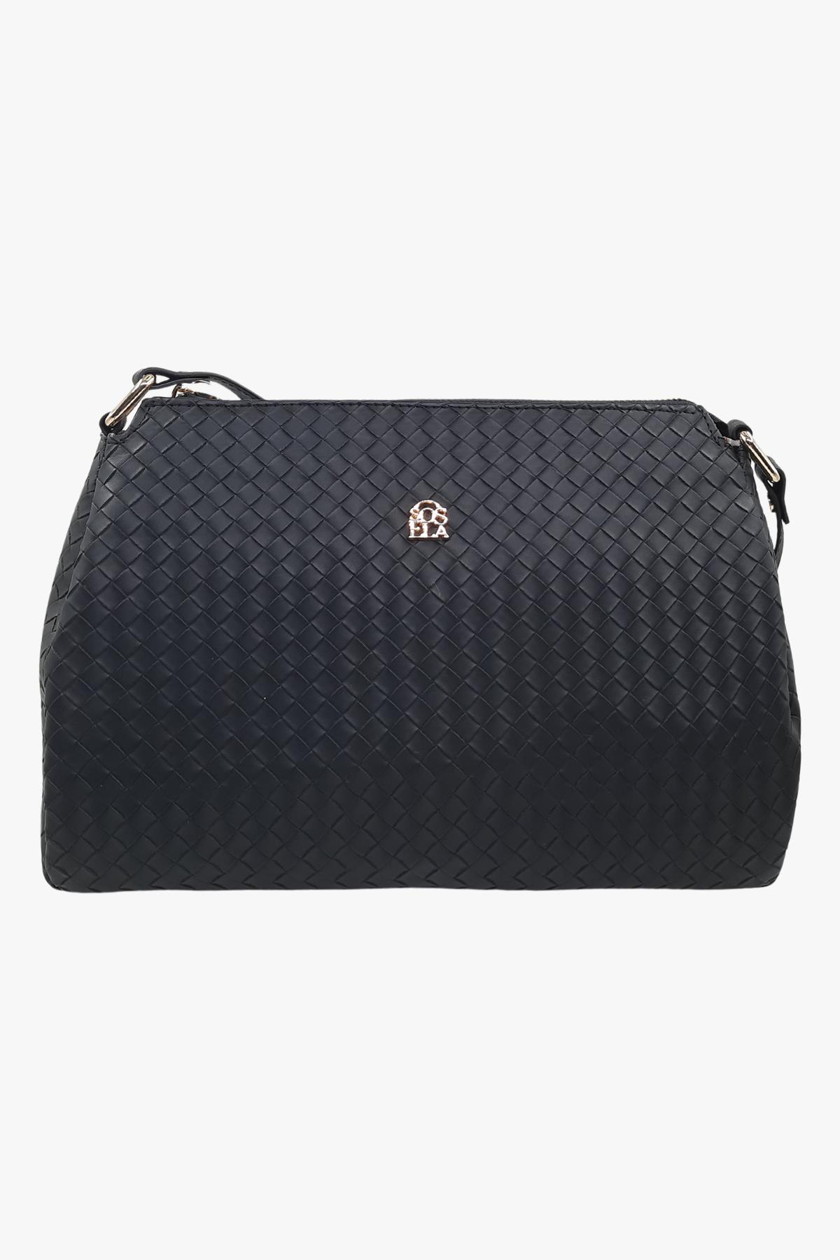 SOSELA 67-7153 Kadın Siyah Çapraz Askılı Çanta