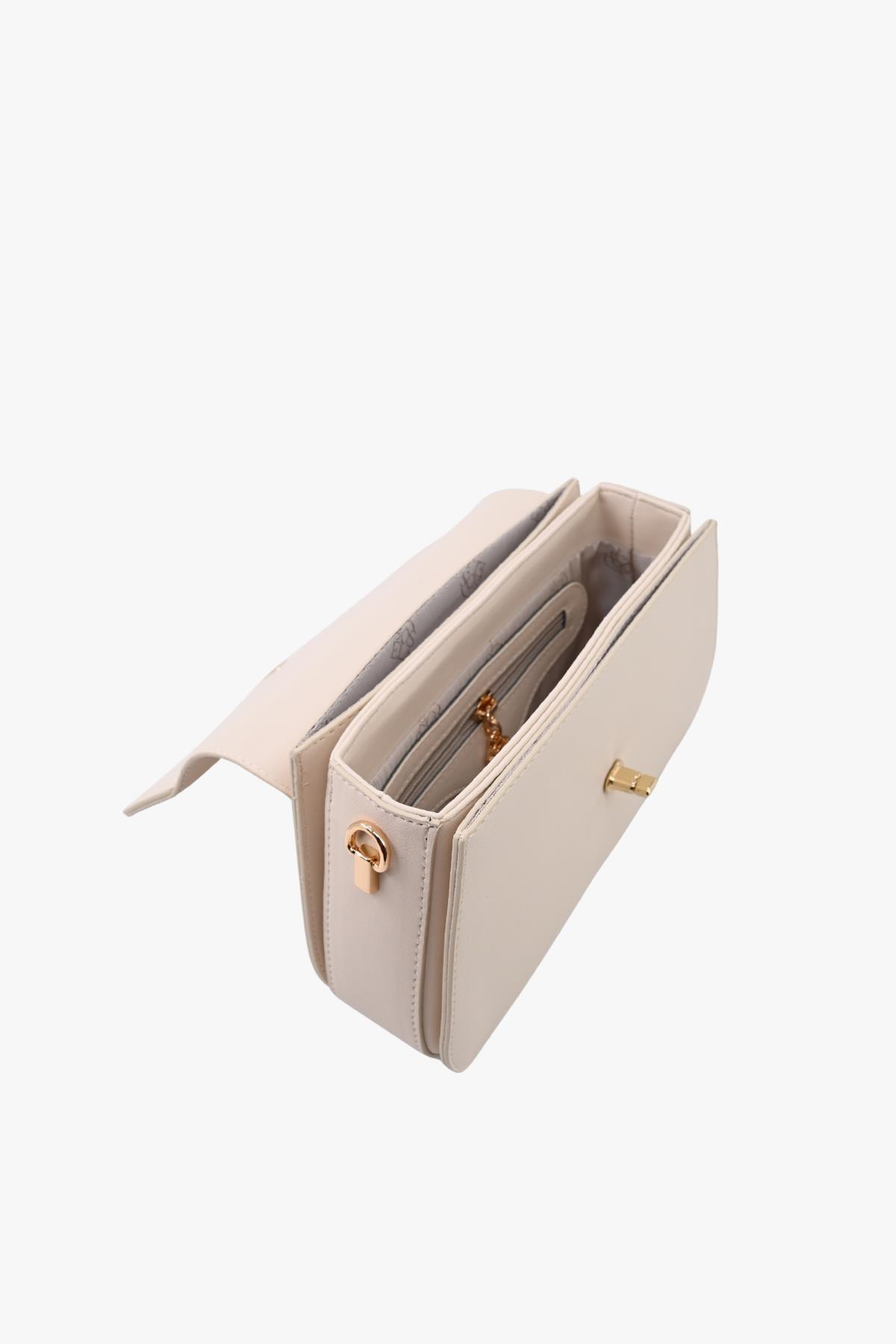 Sosela 67-7164 Bej Kadın Çapraz Askılı Çanta