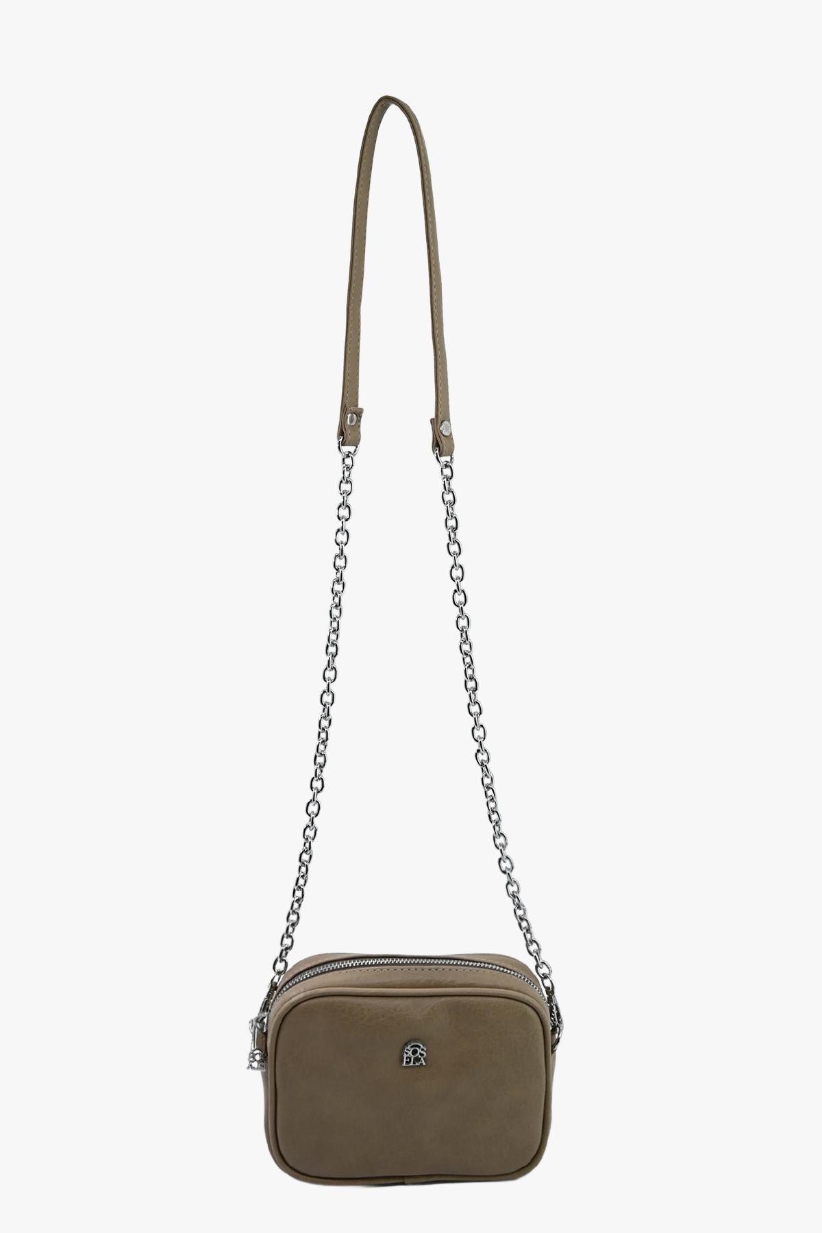 SOSELA 67-7172 Kadın Kum Çarpraz Askılı Çanta